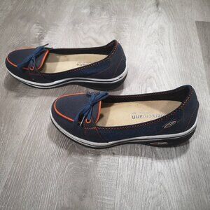 Berkemann Walk Maxx Ladies Size 39 (8 US) Navy with Orange Trim Fitness Shoe